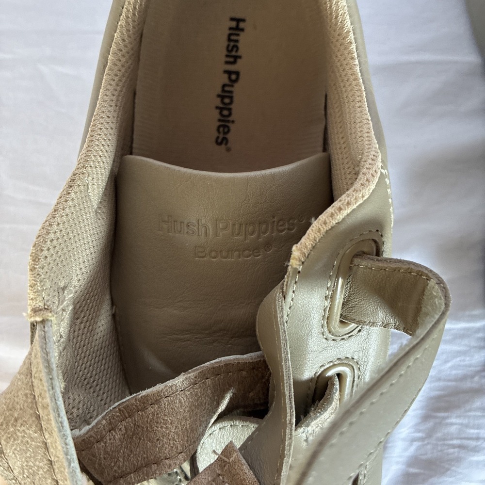 Hush Puppies POWER WALKER II TAUPE Leather Women's NEW Walking Shoes Size 9.5 - Picture 6 of 13